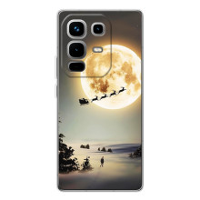 Новорічні, Святкові Чохли для Infinix Note 50 - 2024 год (Санта на місяці)