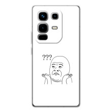 Прикольні Чохли з принтом "інтернет меми" для Infinix Note 50 – Стикер здивування