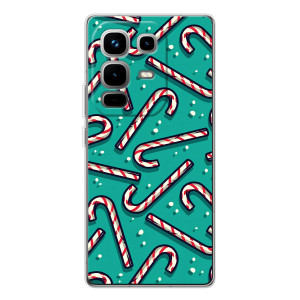 Силиконовый бампер на рождество для Infinix Note 50 (Леденцы)