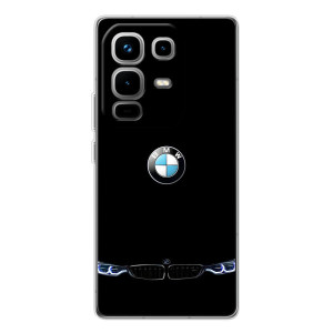 Силиконовый бампер с картинкой машины на Infinix Note 50 – Черный BMW