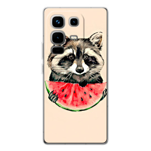 Силиконовый Чехол с Енотами на Infinix Note 50 – Енот