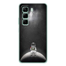 Силиконовый Чехол с принтом "Космонавты" на Infinix Note 50 – Космонавт романтик