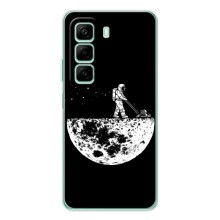 Силиконовый Чехол с принтом "Космонавты" на Infinix Note 50 – Космонавт