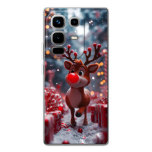 Яскравий чохол для Infinix Note 50 з Зимові Оленята – Олень серед подарунків