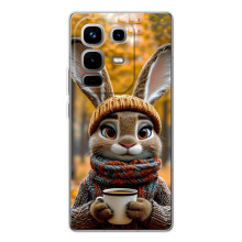 Печатный чехол «Зверята с кофе» для Infinix Note 50 – Зайчик с кофе