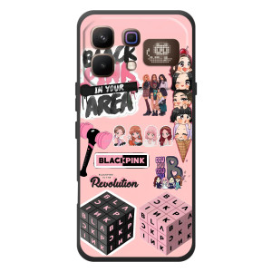Чехлы с картинкой для Infinix Note 60 Pro – BLACK PINK коллаж