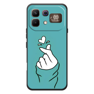Чехлы (Знак сердечка) на Infinix Note 60 Pro – Сердечко на бирюзовом