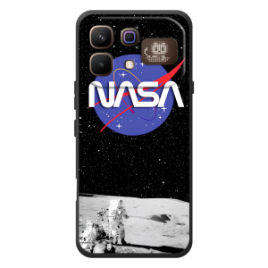 Силиконовый бампер с принтом "Наса" на Infinix Note 60 Pro – Nasa на луне