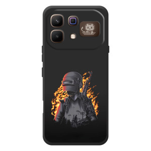 Силиконовый чехол с картинкой "Герой Pubg" на Infinix Note 60 Pro – В огне