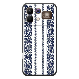 Силиконовый Чехол на Infinix Note 60 Pro с картинкой Вышиванки – Синяя вышиванка
