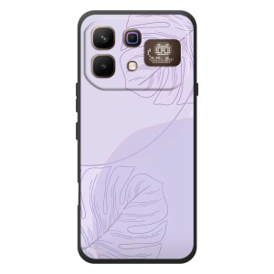 Чехол цветочный дизайн для Infinix Note 60 Pro (Монстера фиолетовая)