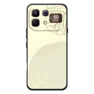 Чехол цветочный дизайн для Infinix Note 60 Pro (Зелёный фон)