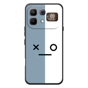 Силиконовые Чехлы (смешные стикеры) для Infinix Note 60 Pro – Серо-белый
