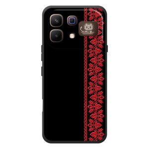 Силиконовый Чехол на Infinix Note 60 Pro (Красная Вышиванка)
