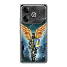 Чехол с украинским воином на Infinix Note 60 Ultra (Крылатый воин)