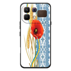 Силіконовый Чохол на Infinix Note 60 з картинкой Вишиванки (Вишиванка з квіткою)