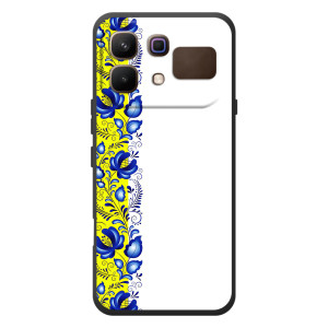 Силіконовый Чохол на Infinix Note 60 з картинкой Вишиванки (Жовто-біла вишиванка)