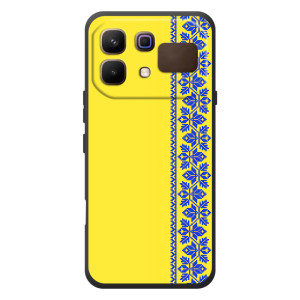 Силіконовый Чохол на Infinix Note 60 (Вишиванка на жовтому фоні)