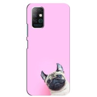 Бампер для Infinix Note 8 з картинкою "Песики" – Собака на рожевому