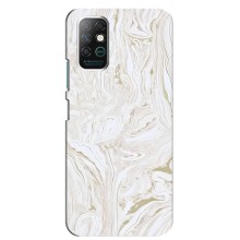 Мраморный чехол на Infinix Note 8 (VPrint) (Белый мрамор)