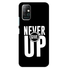 Силиконовый Чехол на Infinix Note 8 с картинкой Nike – Never Give UP