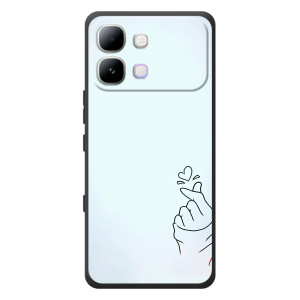 Чехлы (Знак сердечка) на Infinix Note Edge – Сердце на голубом