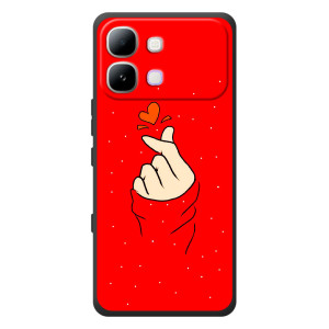 Чехлы (Знак сердечка) на Infinix Note Edge – Сердце на красном