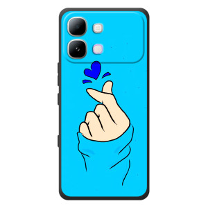 Чехлы (Знак сердечка) на Infinix Note Edge – Сердце на синем