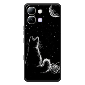 Чехол с принтом для Infinix Note Edge (AlphaPrint) Модные коты
