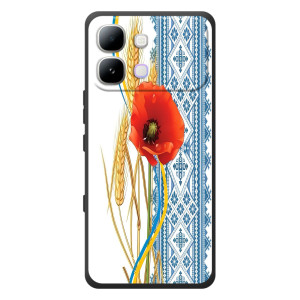 Силиконовый Чехол на Infinix Note Edge с картинкой Вышиванки – Вышиванка с цветком