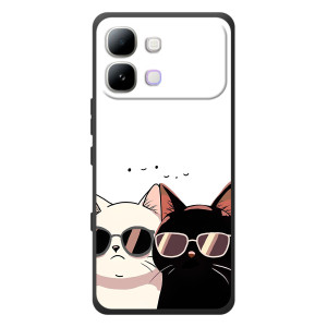 Чехол с рисунком кот на Infinix Note Edge