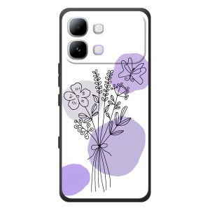 Силконовий чохол з принтом в квітах на Infinix Note Edge