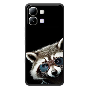 Силиконовый Чехол с Енотами на Infinix Note Edge – Стильный Енот