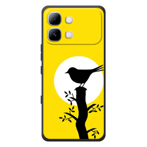 Силиконовый чехол с птичкой на Infinix Note Edge