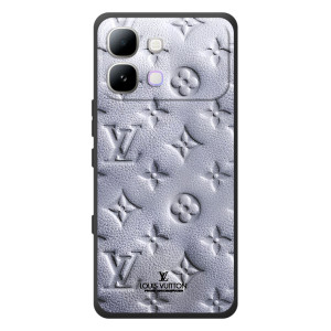 Текстурный Чехол Louis Vuitton для Инфиникс Ноут Эдж (Белый ЛВ)