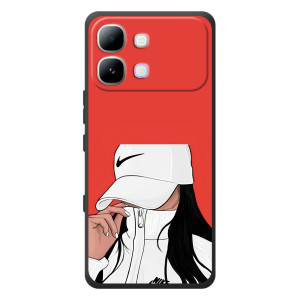 Силиконовый Чехол на Infinix Note Edge с картинкой Стильных Девушек – Девушка Nike