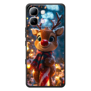 Яркий чехол для Infinix Note Edge с Зимними Оленятами