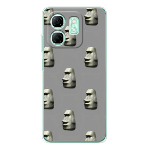 Бампер с принтом Мемы для Infinix Smart 10 HD (Каменное лицо)