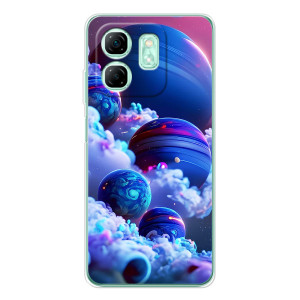 Чехлы КОСМОС для Infinix Smart 10 HD – Синие планеты