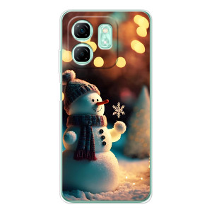 Чехлы на Новый Год Infinix Smart 10 HD (Снеговик праздничный)