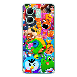 Чехлы Brawl Stars для Infinix Smart 10 HD (AlphaPrint) – Герои Бравл Старс
