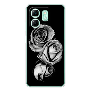 Чехол с картинкой (Стильные) для Смарт 10 ХД - (AlphaPrint) – Черная роза