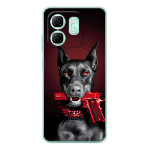 Чехол ДОБЕРМАН для Infinix Smart 10 HD – Доберман злой