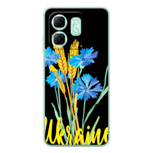 Чехол на Infinix Smart 10 HD Украинский дизайн (Ukraine в цветочках)