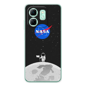 Силиконовый бампер с принтом "Наса" на Infinix Smart 10 HD – Космонавт NASA
