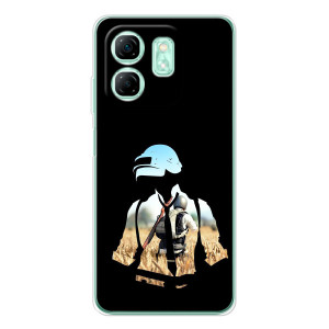 Силиконовый чехол с картинкой "Герой Pubg" на Infinix Smart 10 HD – Пубг мен