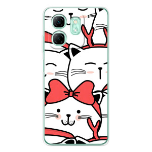 Бампер з зображенням Котиків для Смарт 10 HD (Новорічні котики)