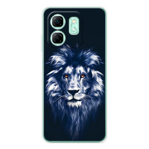 Чехол с картинкой на Infinix Smart 10 HD – Лев - синий