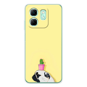 Бампер для Infinix Smart 10 HD с картинкой "Песики" (Кактус на голове)