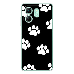 Бампер для Infinix Smart 10 HD с картинкой "Песики" (Следы собак)